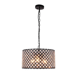 Farmhouze Lighting-Farmhouse 3-Light Crystal Drum Pendant Light-Pendant-Default Title-