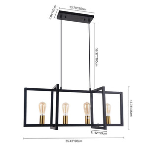 Farmhouze Lighting-Farmhouse 4-Light Kitchen Island Linear Pendant-Pendant-Default Title-