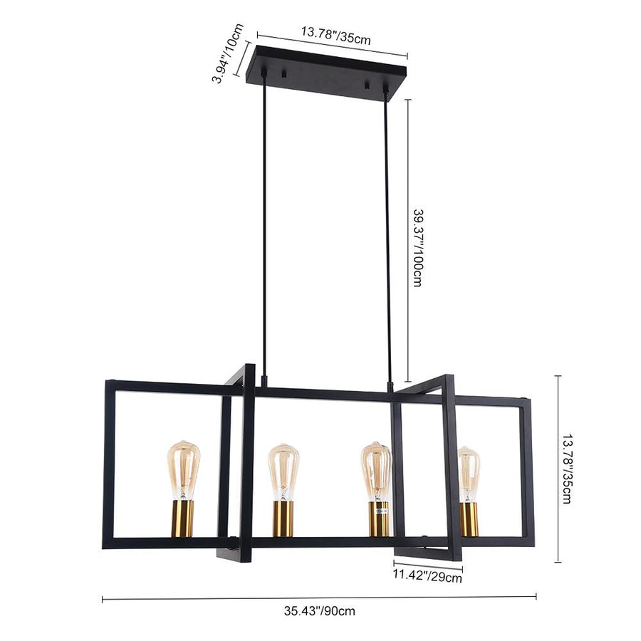 Farmhouze Lighting-Farmhouse 4-Light Kitchen Island Linear Pendant-Pendant-Default Title-