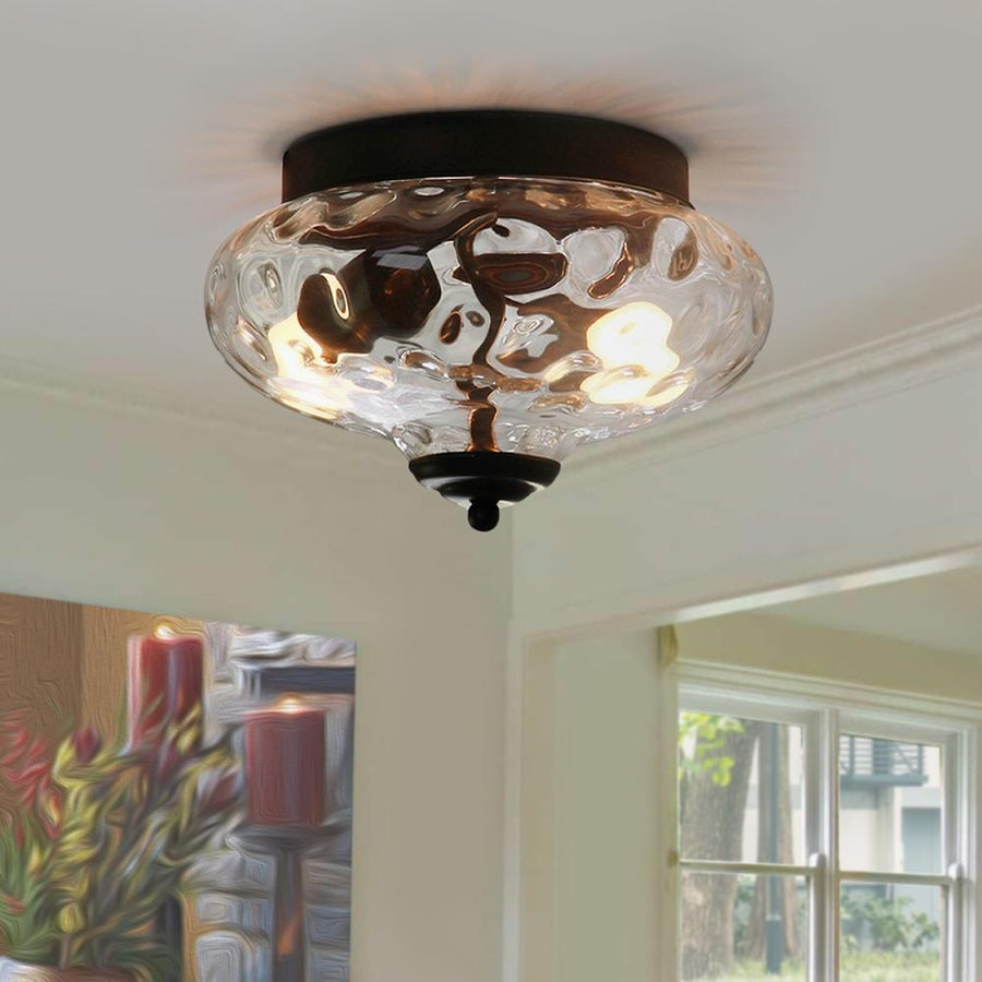 Farmhouze Lighting-Farmhouse Glass Flush Mount Ceiling Light-Ceiling Light-Default Title-