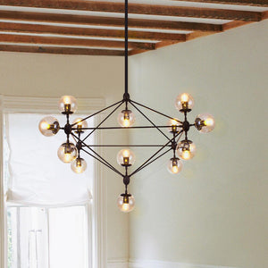 Farmhouze Lighting-Farmhouse Globe Shade Glass Chandelier-Chandelier-Default Title-