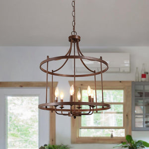 Farmhouze Lighting-Farmhouse Metal Drum Wireframe Pendant Light-Pendant-Default Title-