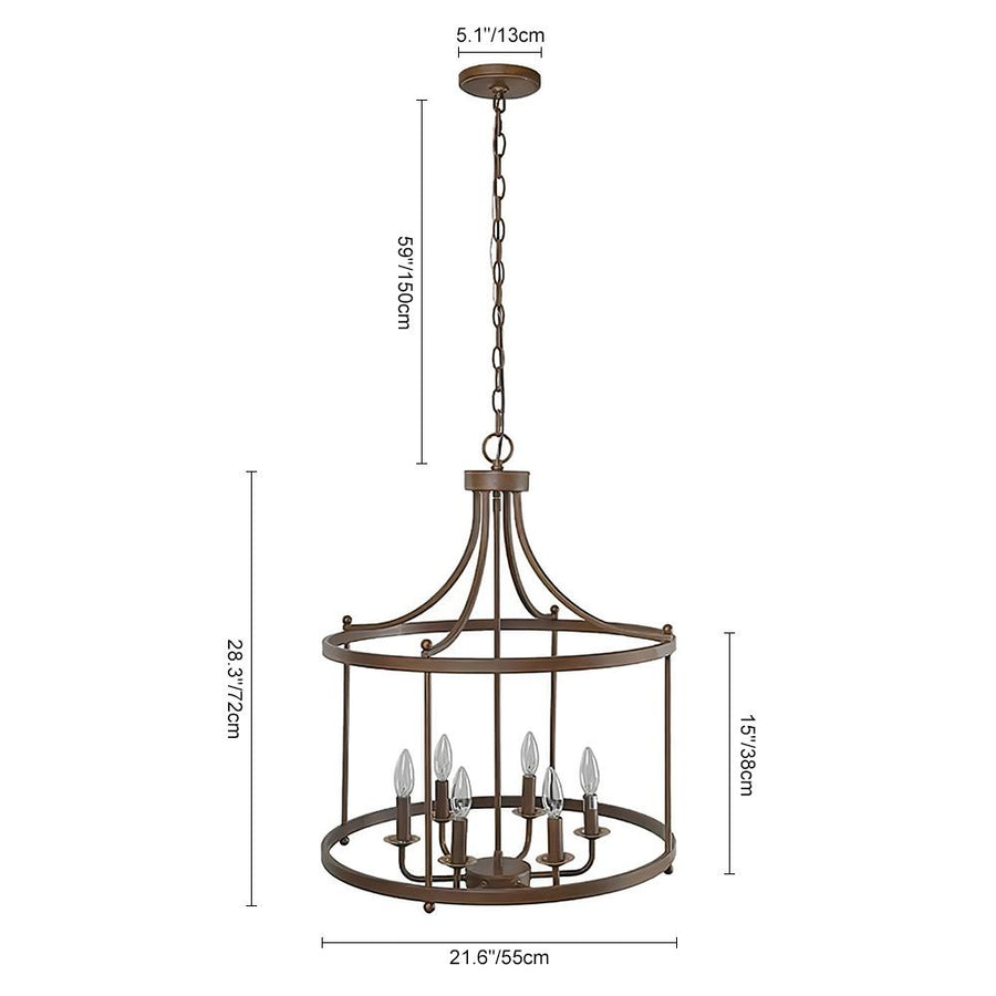 Farmhouze Lighting-Farmhouse Metal Drum Wireframe Pendant Light-Pendant-Default Title-