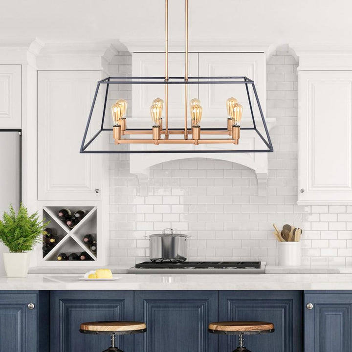 Farmhouze Lighting-Farmhouse Rectangle Kitchen Island Chandelier-Chandelier-Default Title-