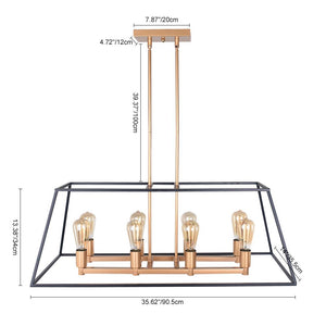 Farmhouze Lighting-Farmhouse Rectangle Kitchen Island Chandelier-Chandelier-Default Title-