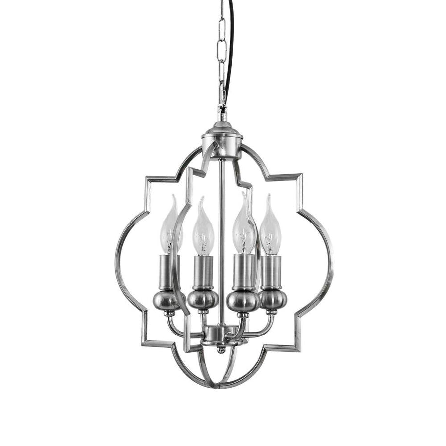 Farmhouze Lighting-Farmhouse Rustic 4-Light Lantern Pendant Lighting-Pendant-Nickel-