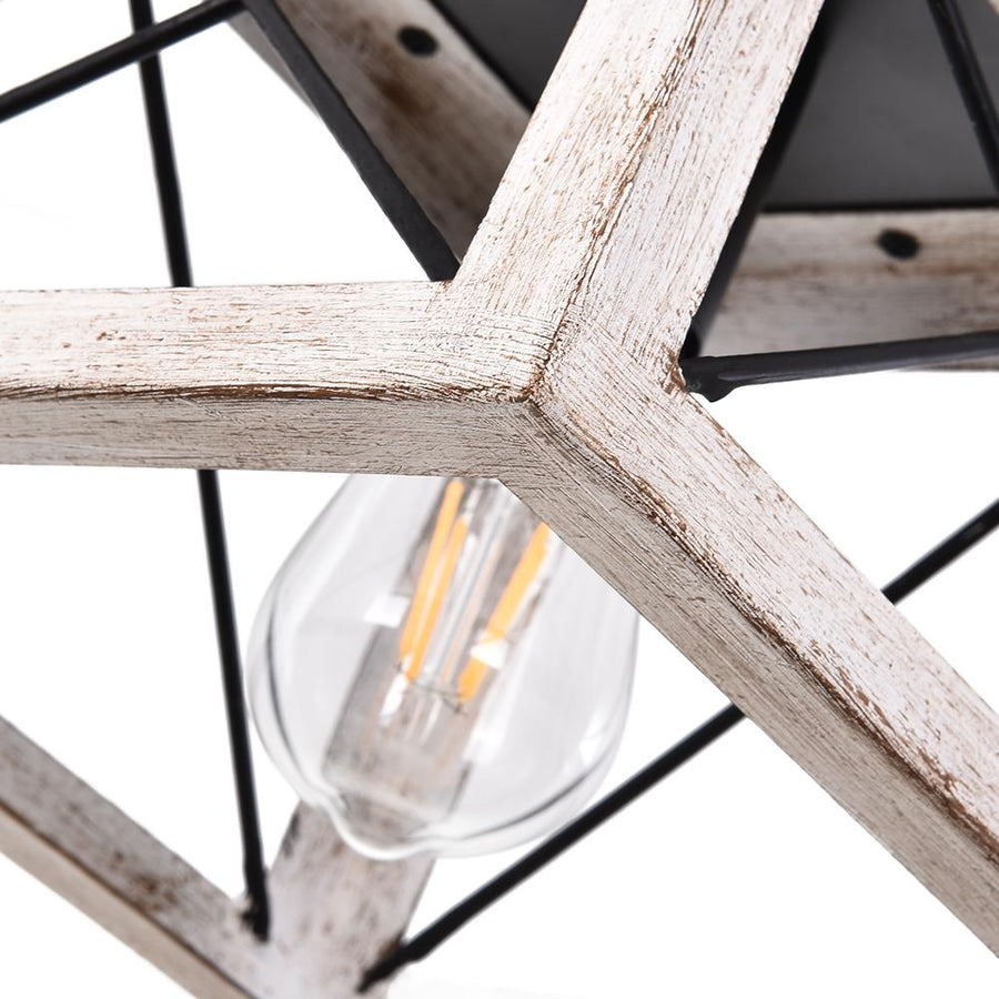 Farmhouze Lighting-Farmhouse Wood Lantern Single Pendant Light-Pendant-Brown-