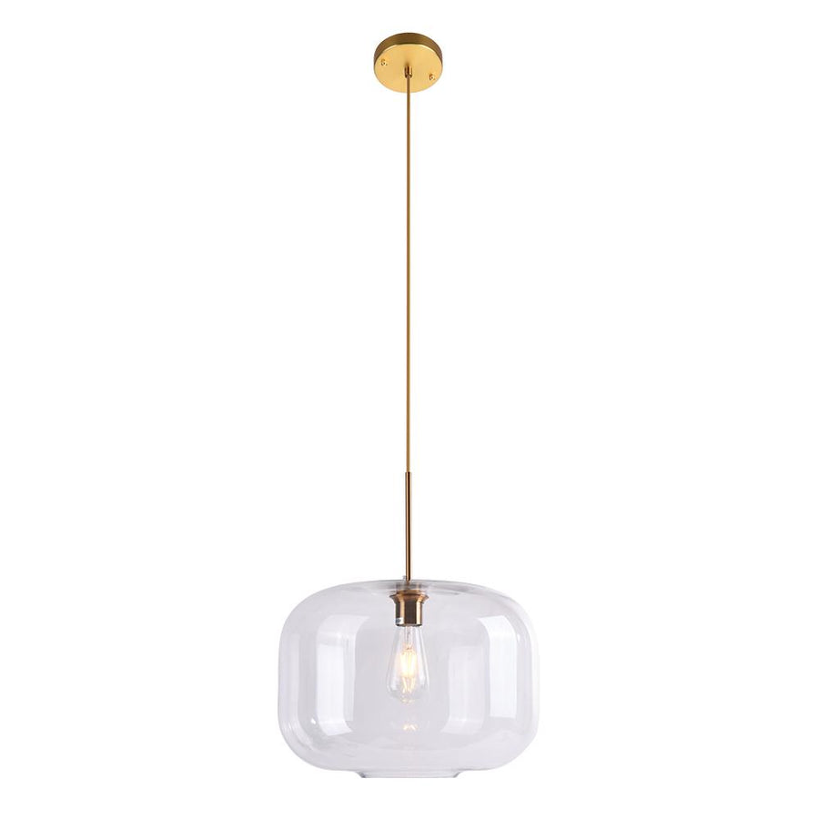 Farmhouze Lighting-Mid Century Geometric Glass Jar Pendant-Pendant-Large-