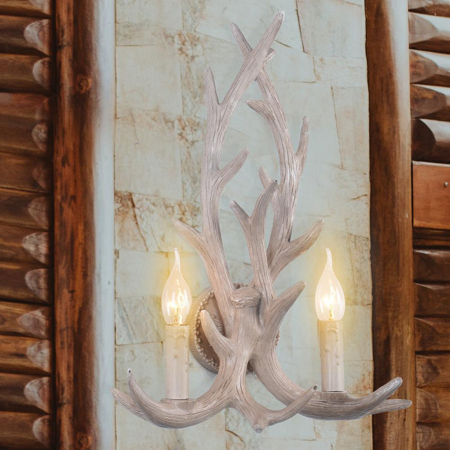 Farmhouze Lighting-Rustic Retro Antler Wooden Wall Sconce-Wall Sconce-Default Title-